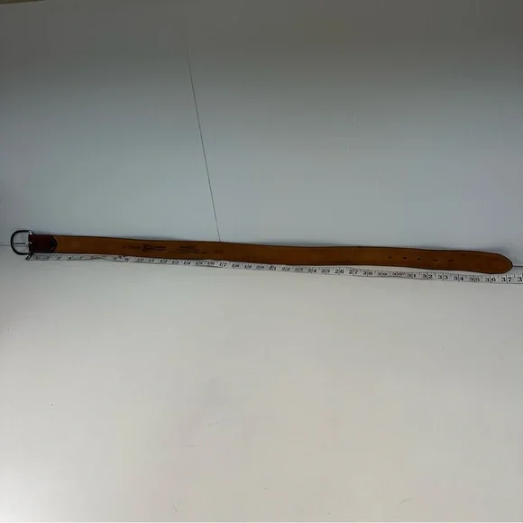 Justin Top Grain Classic Western Leather Belt 53709 Brown Sz 32 Removable Buckle - Picture 8 of 12